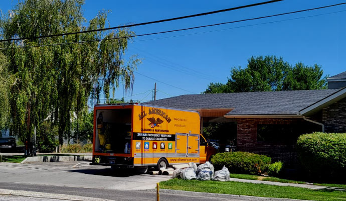 All American Cleaning and Restoration service vehicle