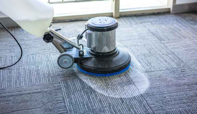 Carpet cleaning using equipment