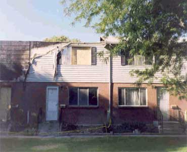 Burned Condominiums before restoration
